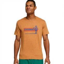 Cotopaxi Men's Hello Desert Organic T-Shirt - Saddle -Outdoor Apparel Cotopaxi SS23 HelloDesert Saddle 03