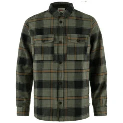 FJÄLLRÄVEN Men's Övik Lite Padded Shirt - Deep Forest / Black