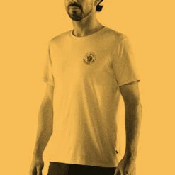 FJÄLLRÄVEN Men's 1960 Logo T-Shirt - Grey Melange -Outdoor Apparel Fjallraven SS23 Ms1960LogoTee Grey 04