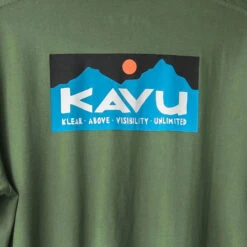 KAVU Men's L/S Etch Art T-Shirt - Green -Outdoor Apparel KAVU MensEtchArtLSTee Green 03