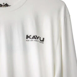 KAVU Men's L/S Etch Art T-Shirt - Off White -Outdoor Apparel KAVU MensLSkeEtchArtTee OffWhite 02