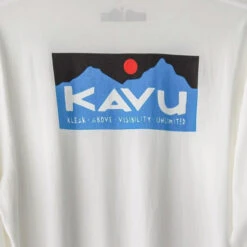 KAVU Men's L/S Etch Art T-Shirt - Off White -Outdoor Apparel KAVU MensLSkeEtchArtTee OffWhite 04