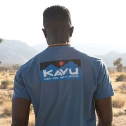KAVU Men's Klear Above Etch Art T-Shirt - Vintage Blue -Outdoor Apparel KAVU SS23 MsKlearAboveEtchArtTee VB 05