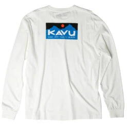 KAVU Men's L/S Etch Art T-Shirt - Off White