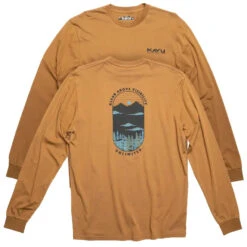 KAVU Men's Daily Dose Long Sleeve T-Shirt - Soil