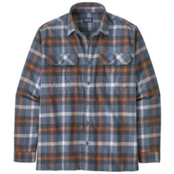 Patagonia Men's L/S Organic Cotton Fjord Flannel Shirt - Forage: Plume Grey