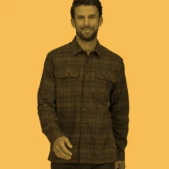 Patagonia Men's L/S Organic Cotton Fjord Flannel Shirt - Forage: Plume Grey -Outdoor Apparel Patagonia AW22 MsFjordFlannel ForagePlumeGrey 03