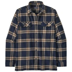Patagonia Men's L/S Organic Cotton Fjord Flannel Shirt - North Line: New Navy