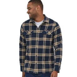 Patagonia Men's L/S Organic Cotton Fjord Flannel Shirt - North Line: New Navy -Outdoor Apparel Patagonia AW22 MsFjordFlannel NOLN 03