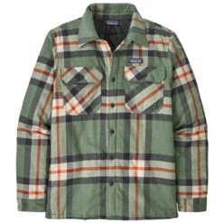 Patagonia Men's Insulated Organic Cotton MW Fjord Flannel Shirt - Forestry: Hemlock Green