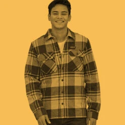 Patagonia Men's Insulated Organic Cotton MW Fjord Flannel Shirt - Forestry: Hemlock Green -Outdoor Apparel Patagonia AW22 MsInsulatedFjordFlannel FHemlockGreen 03