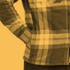 Patagonia Men's Insulated Organic Cotton MW Fjord Flannel Shirt - Live Oak: Sequoia Red -Outdoor Apparel Patagonia AW22 MsInsulatedFjordFlannel LiveOakTan 05 6233e313 1763 4890 a4da 501eb40cfece