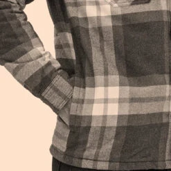 Patagonia Men's Insulated Organic Cotton MW Fjord Flannel Shirt - Ice Caps: Burl Red -Outdoor Apparel Patagonia AW23 InsulatedFjordFlannel ICRD 05