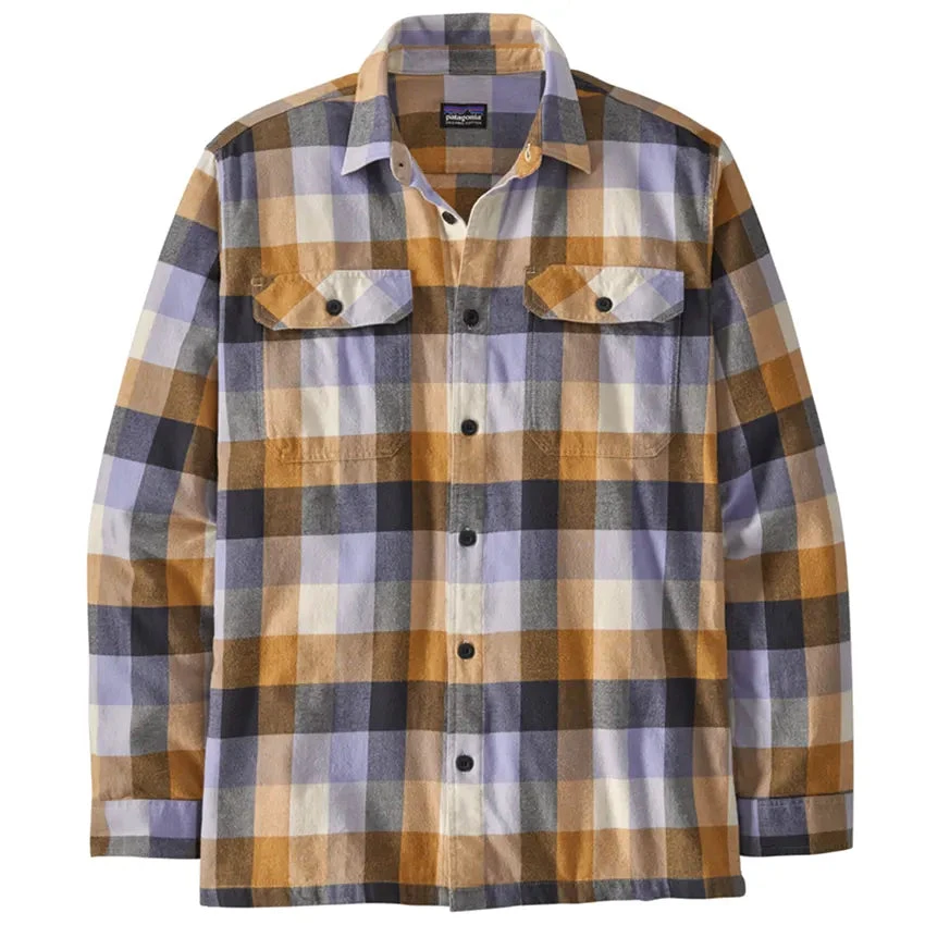 Patagonia Men's L/S Organic Cotton Fjord Flannel Shirt - Guides: Dried Mango 1 Patagonia Men's L/S Organic Cotton Fjord Flannel Shirt - Guides: Dried Mango