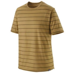 Patagonia Men's Capilene Cool Trail Shirt - Furrow Stripe: Moray Khaki