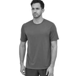 Patagonia Men's Capilene Cool Trail Shirt - Furrow Stripe: Moray Khaki -Outdoor Apparel Patagonia CoolCapDailyShirt FWMO 04