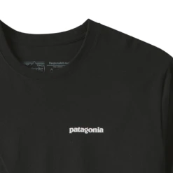 Patagonia Men's Long Sleeved P-6 Logo Responsibili-Tee - Black -Outdoor Apparel Patagonia M LSP6ResponsibiliTee Black 04