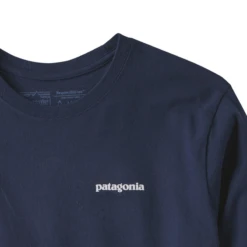 Patagonia Men's Long Sleeved P-6 Logo Responsibili-Tee - Classic Navy -Outdoor Apparel Patagonia M LSP6ResponsibiliTee ClassicNavy 04