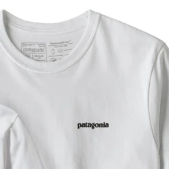 Patagonia Men's Long Sleeved P-6 Logo Responsibili-Tee - White -Outdoor Apparel Patagonia M LSP6ResponsibiliTee White 04