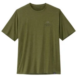 Patagonia Men's Capilene Cool Daily Graphic Shirt - MTB Crest: Palo Green X-Dye -Outdoor Apparel Patagonia MensCapileneCoolDailyShirt MTBGreen 03