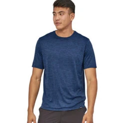Patagonia Men's Capilene Cool Daily Shirt - Viking Blue - Navy Blue X-Dye -Outdoor Apparel Patagonia MsCapCoolDailyShirt BlueXDye 03