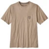 Patagonia Men's Forge Mark Crest Pocket Responsibili-Tee - Oar Tan