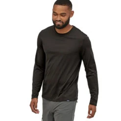 Patagonia Men's L/S Capilene Cool Daily Shirt - Black -Outdoor Apparel Patagonia MsLSCapCoolDailyShirt Black 03