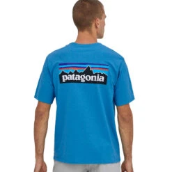 Patagonia Men's P-6 Logo Responsibili-Tee - Anacapa Blue -Outdoor Apparel Patagonia P6LogoResponsibiliTee AnacapaBlue 03