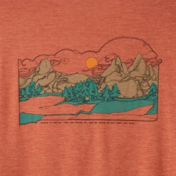 Patagonia Men's Capilene Cool Daily Graphic Shirt - Lands - Lost And Found: Quartz Coral X-Dye -Outdoor Apparel Patagonia SS23 LSCapCoolGraphicLandsLFCX 05