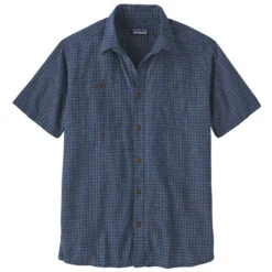 Patagonia Men's Back Step Shirt - Rainfall Plaid: Stone Blue