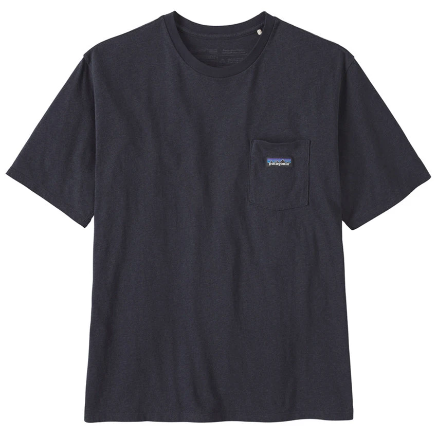 Patagonia Men's Regenerative Organic Certified Cotton LW Pocket Tee - Ink Black