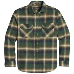 Pendleton Burnside Flannel Shirt - Green/Navy/Olive Plaid