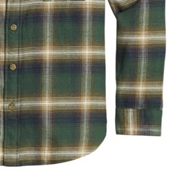 Pendleton Burnside Flannel Shirt - Green/Navy/Olive Plaid -Outdoor Apparel Pendleton AW22 BurnsideShirt Green 03