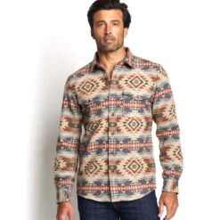 Pendleton Fitted La Pine Overshirt - Smith Rock Tan -Outdoor Apparel Pendleton AW22 LaPineShirt SmithRockTan 03