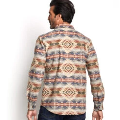 Pendleton Fitted La Pine Overshirt - Smith Rock Tan -Outdoor Apparel Pendleton AW22 LaPineShirt SmithRockTan 04