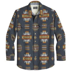 Pendleton Sherpa Lined Shirt Jacket - Chief Joseph Navy