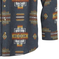 Pendleton Sherpa Lined Shirt Jacket - Chief Joseph Navy -Outdoor Apparel Pendleton AW22 SherpaLinedJacket Navy 03