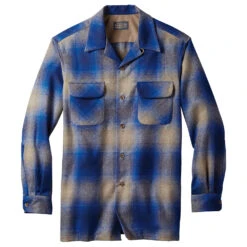 Pendleton Classic Board Shirt - Tan / Blue Ombre