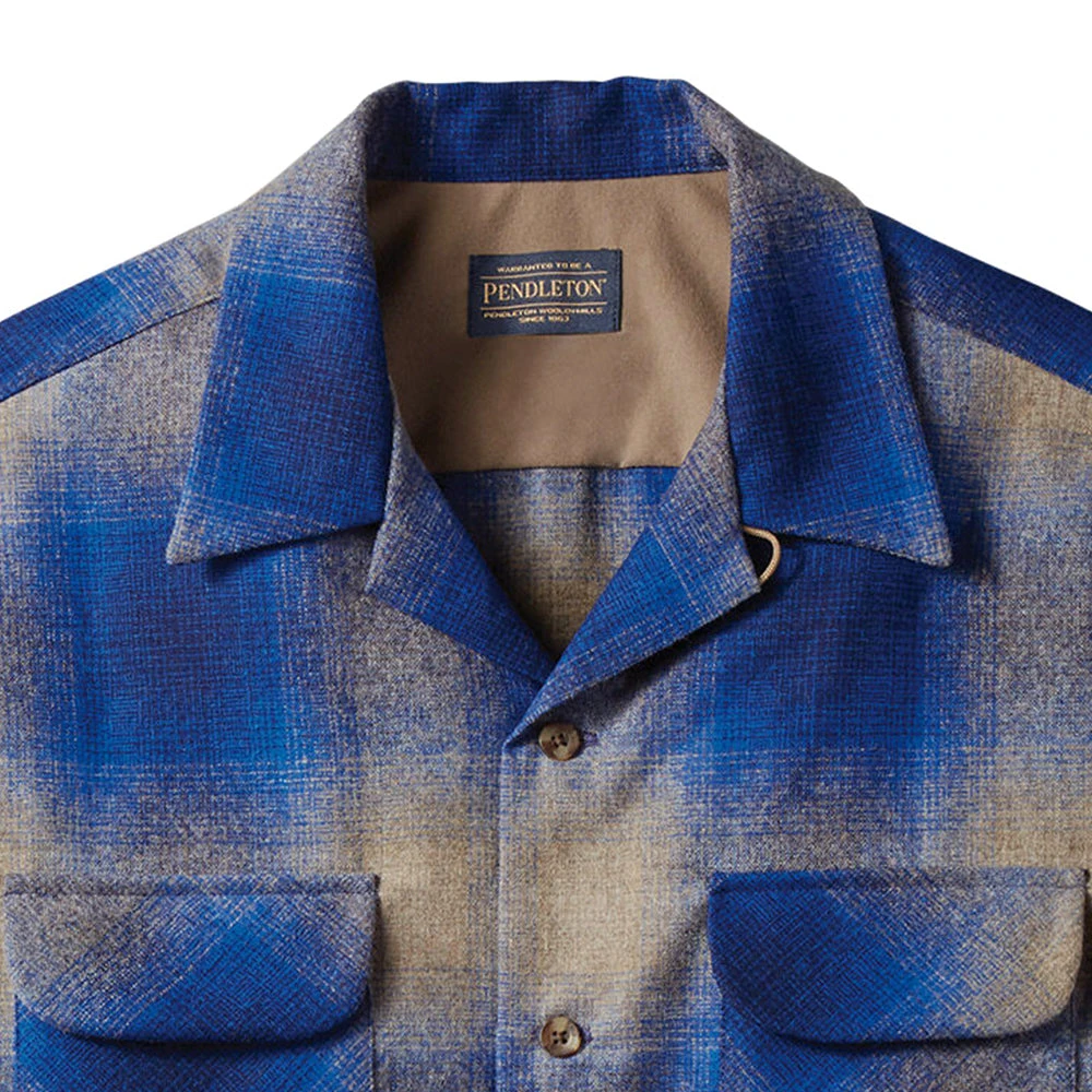 Pendleton Classic Board Shirt - Tan / Blue Ombre 2 Pendleton Classic Board Shirt - Tan / Blue Ombre - Image 2