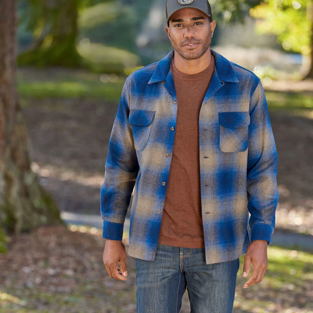 Pendleton Classic Board Shirt - Tan / Blue Ombre 5 Pendleton Classic Board Shirt - Tan / Blue Ombre - Image 5