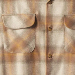 Pendleton Classic Board Shirt - Tan / Gold Plaid -Outdoor Apparel Pendleton BoardShirt TanGoldOmbre 05