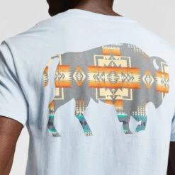 Pendleton Chief Joseph Graphic Tee - Stonewash Denim/Multi -Outdoor Apparel Pendleton ChiefJosephGraphicTee Denim 03