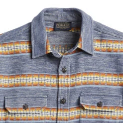 Pendleton Driftwood Shirt - Blue Pinto Mountains -Outdoor Apparel Pendleton DriftwoodShirt Blue 04