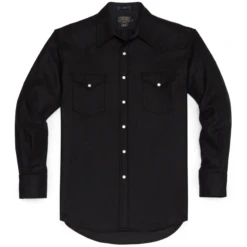 Pendleton Fitted Canyon Shirt - Black Solid