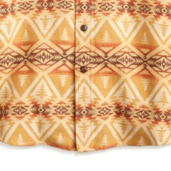 Pendleton Doublesoft Beach Shack Shirt - Cedar Bluff Tan/Brown -Outdoor Apparel Pendleton SS23 BeachShackShirt CBTanBrown 03