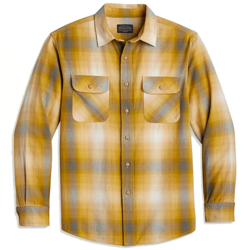 Pendleton Plaid Beach Shack Shirt - Flax/Grey Ombre 1 Pendleton Plaid Beach Shack Shirt - Flax/Grey Ombre