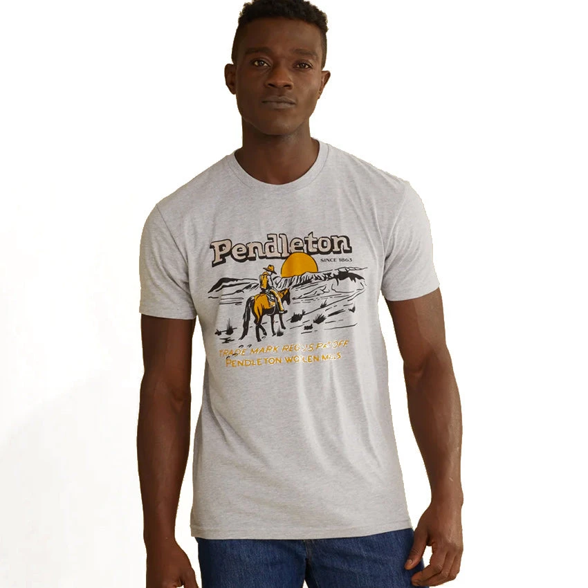 Pendleton Westbound Graphic Tee - Heather Grey/Black 2 Pendleton Westbound Graphic Tee - Heather Grey/Black - Image 2