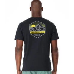 Rab Men's Stance Mountain Peak Tee - Beluga -Outdoor Apparel Rab SS23 MsPeakMountainTee Beluga 05
