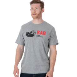 Rab Men's Stance Vintage Tee - Grey Marl -Outdoor Apparel Rab SS23 MsStanceVintageTee Grey 03