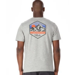 Rab Men's Stance Mountain Peak Tee - Grey Marl -Outdoor Apparel Rab StanceMountainTee GreyMarle 05